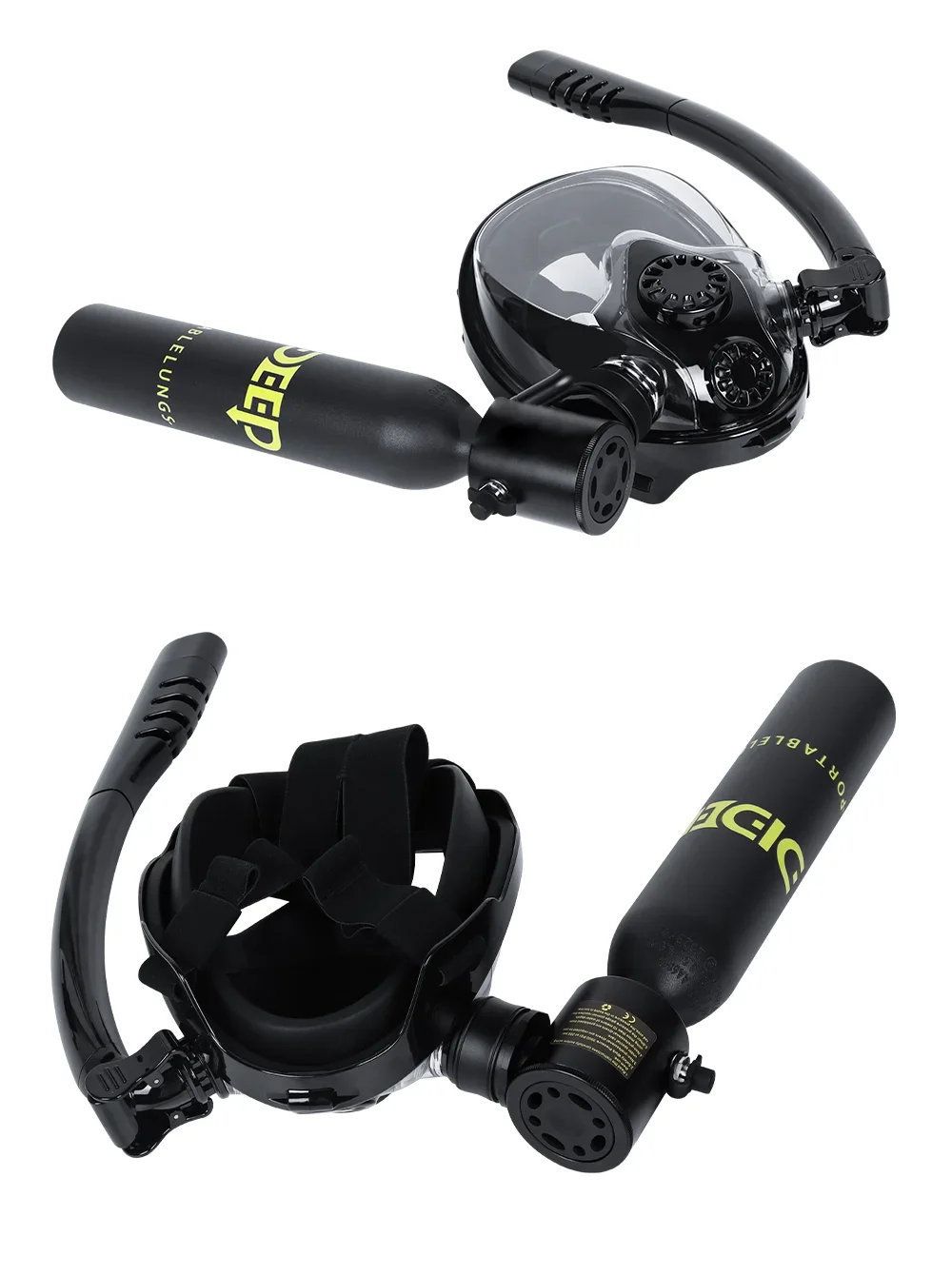 

Сертифицированный продукт DOT 2026: 0,5 л мини-алюминиевый дыхательный бак высокого давления для подводного плавания, многоразовый с вспомогательной маской