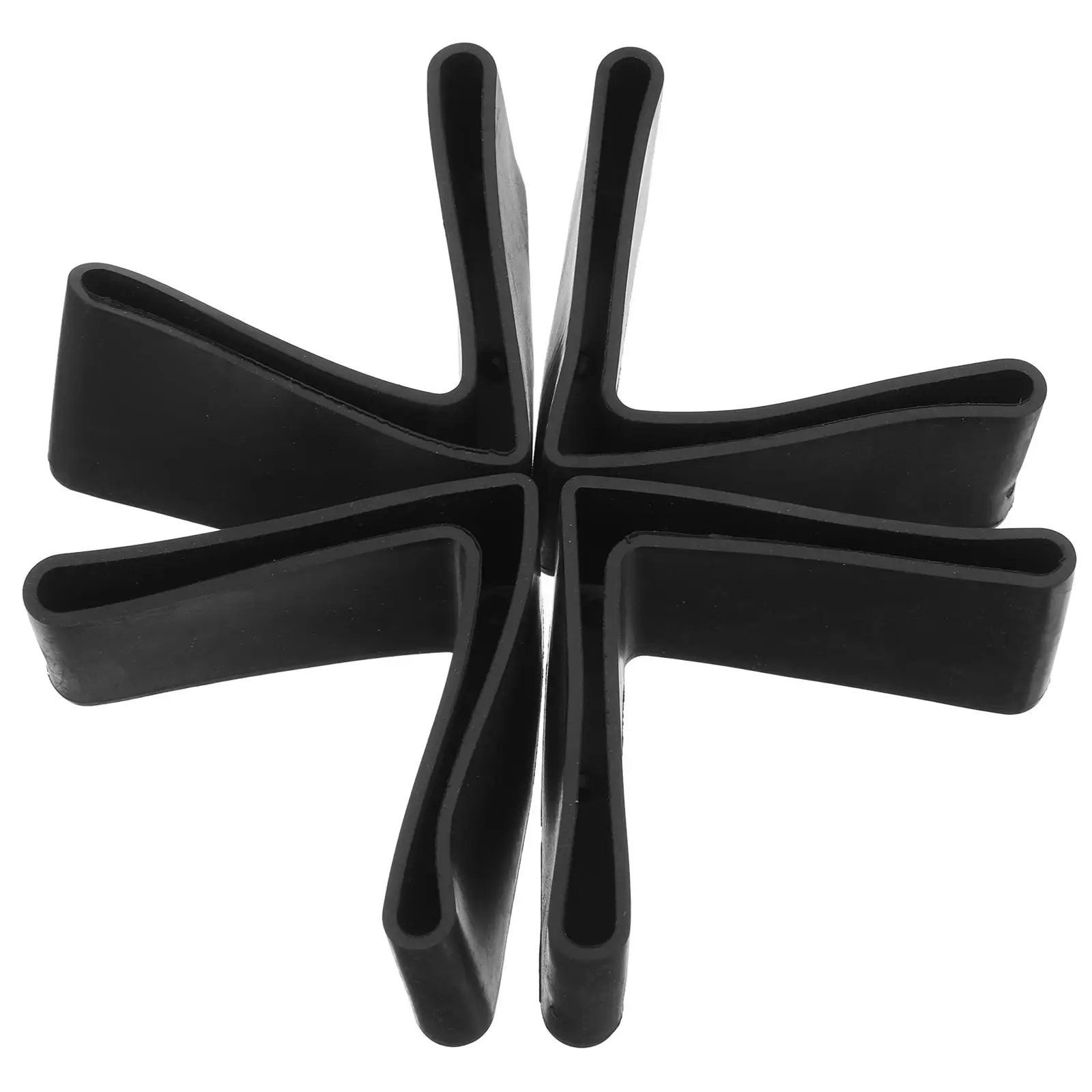 

12 Pcs Rubber Furniture Feet Protectors Non Slip Triangular Iron Foot Covers Table Leg End Pads Home Floor Protection