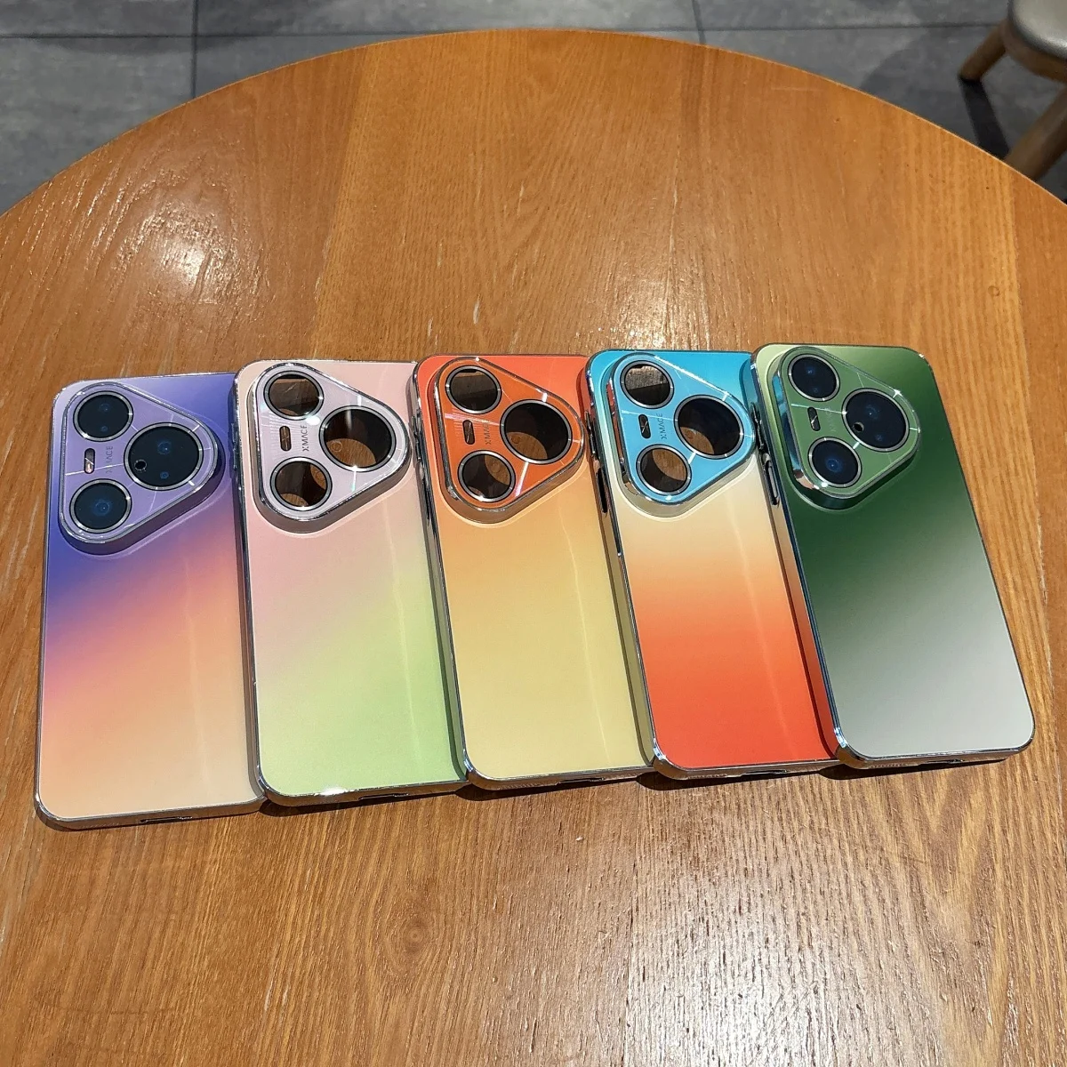 Gradient Color Camera Lens AG Matte Phone Case For Huawei Pura 90 P80 P70Pro Max Mate 80 70 60 Pro Electroplate Shockproof Cover