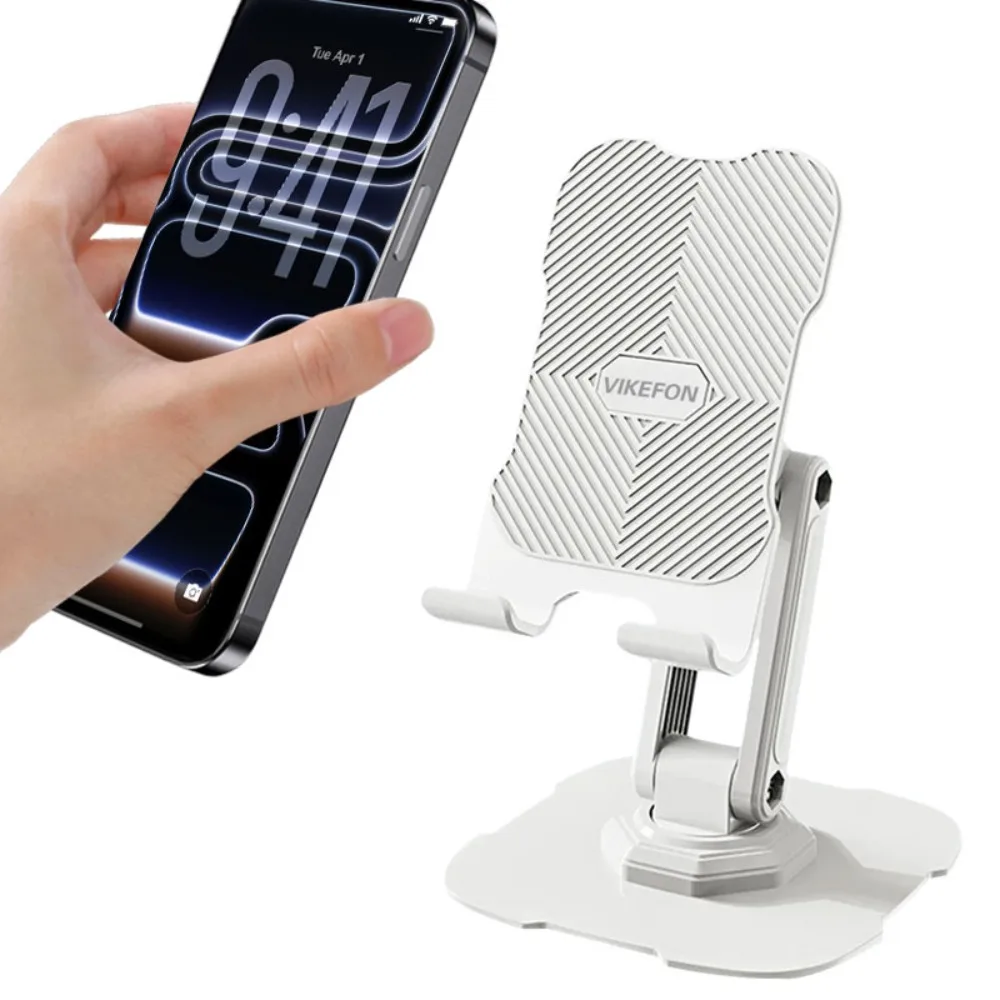 360° Rotation Desktop Lazy Phone Holder for iPhone 17~12 Samsung S26 S25 Xiaomi Cellphone Bracket Foldable Smartphone Stand