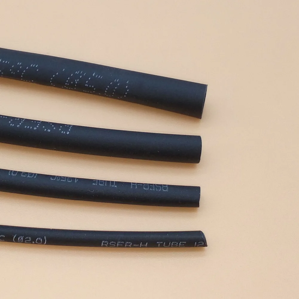 1meter Heat Shrink Tube Black 1MM 2MM 3MM 4MM 5MM 6MM 8MM 10MM 2:1 Heat Shrink Tubing Shrinkable Wrap Wire Cable Sleeve