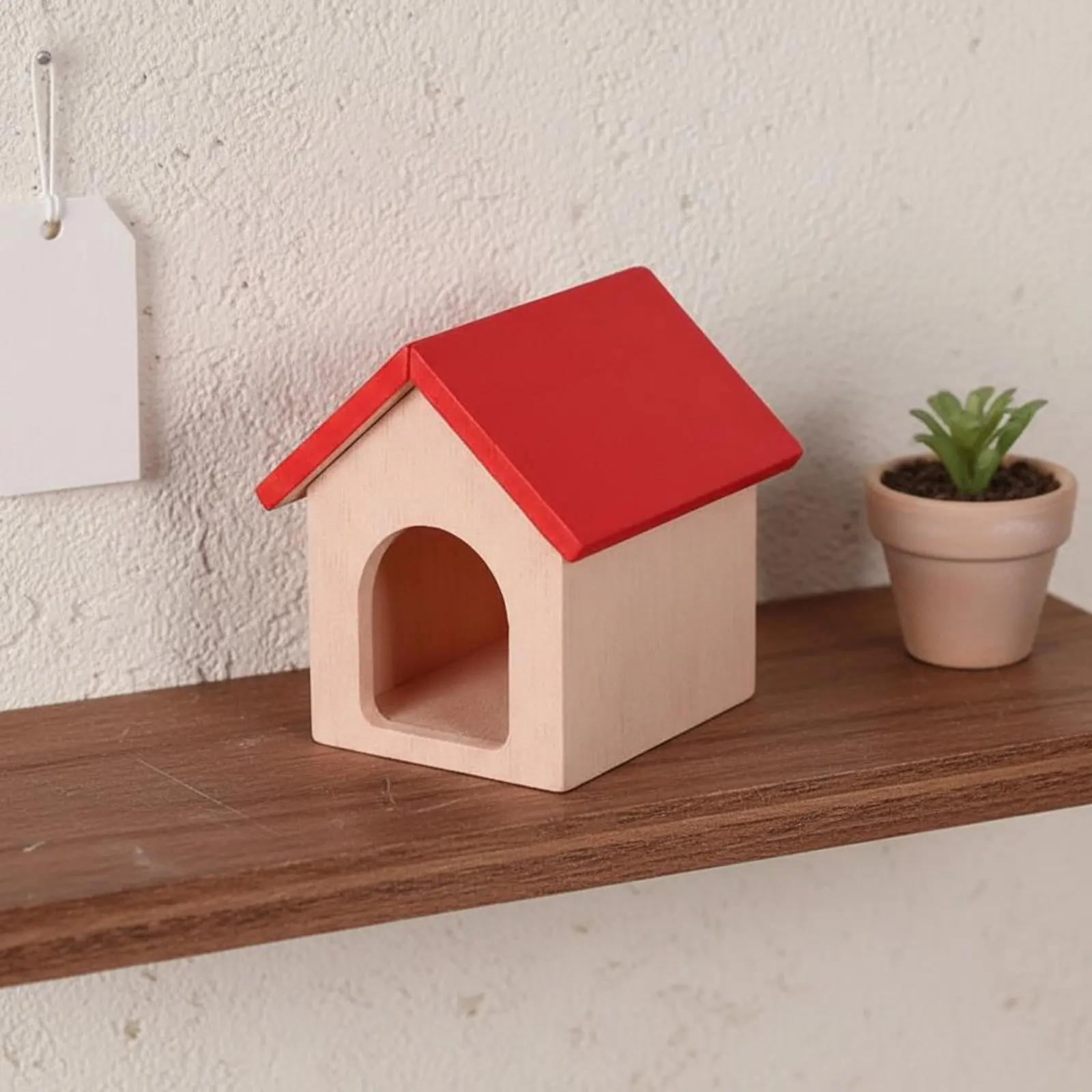 

Dollhouse Dog House Scene Prop 1:12 Scale Feline Miniature Mini Wooden Pet House Realistic Details