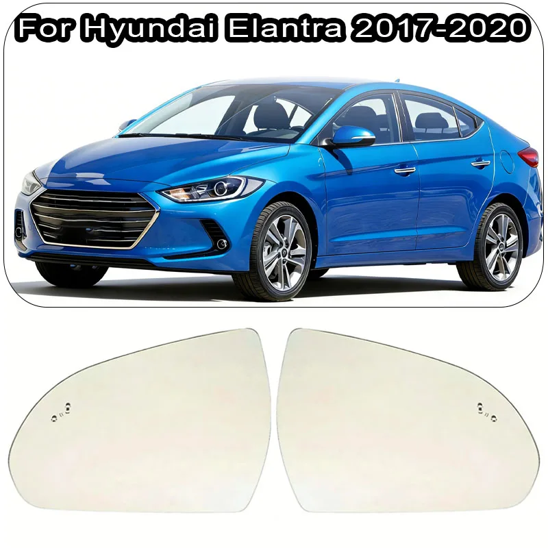 

For Hyundai Elantra 2017 2018 2019 2020 Rearview Mirror Lens With Heating Blind Spot Detection System