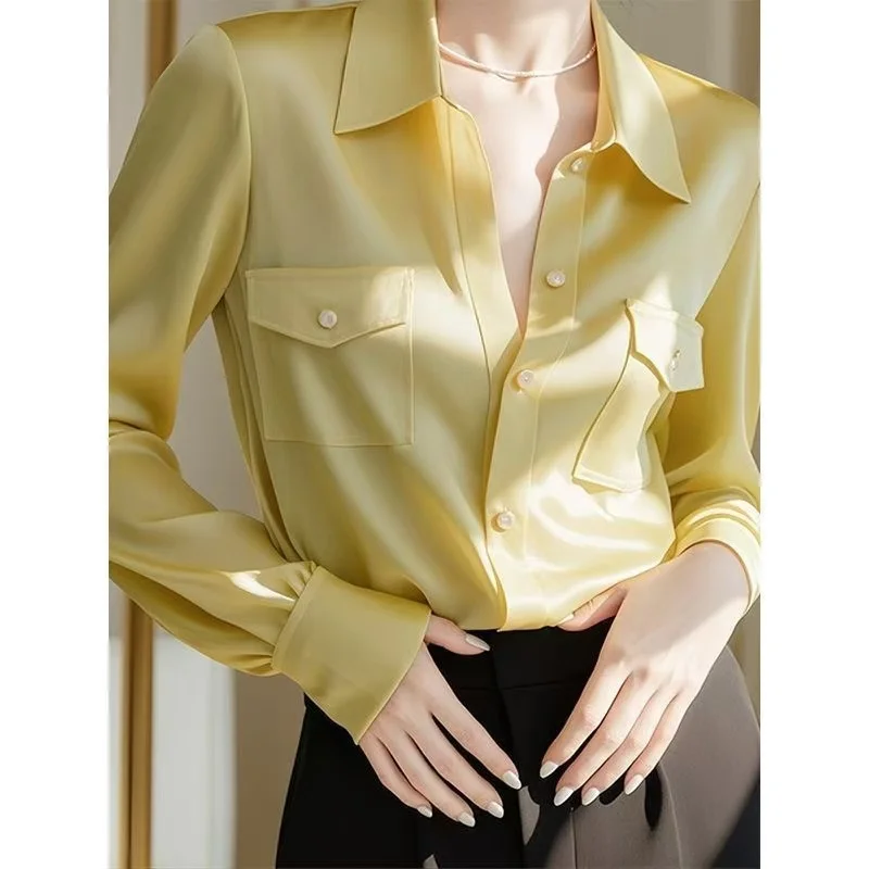 French Chiffon Shirt Female Fashion Fpring And Autumn Special To High-end Beautiful Long-sleeved Top High-waisted A-line Skirt