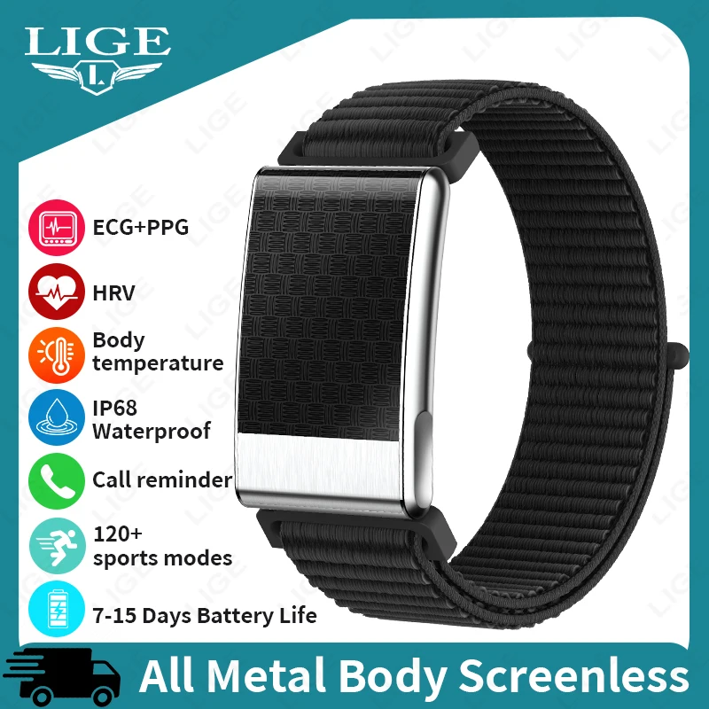 2026 ECG Health Analysis Smart Watch Screenless Men Women Smart Bracelet Blood Pressure Sleep Monitor Sport Band Fitness Tracker