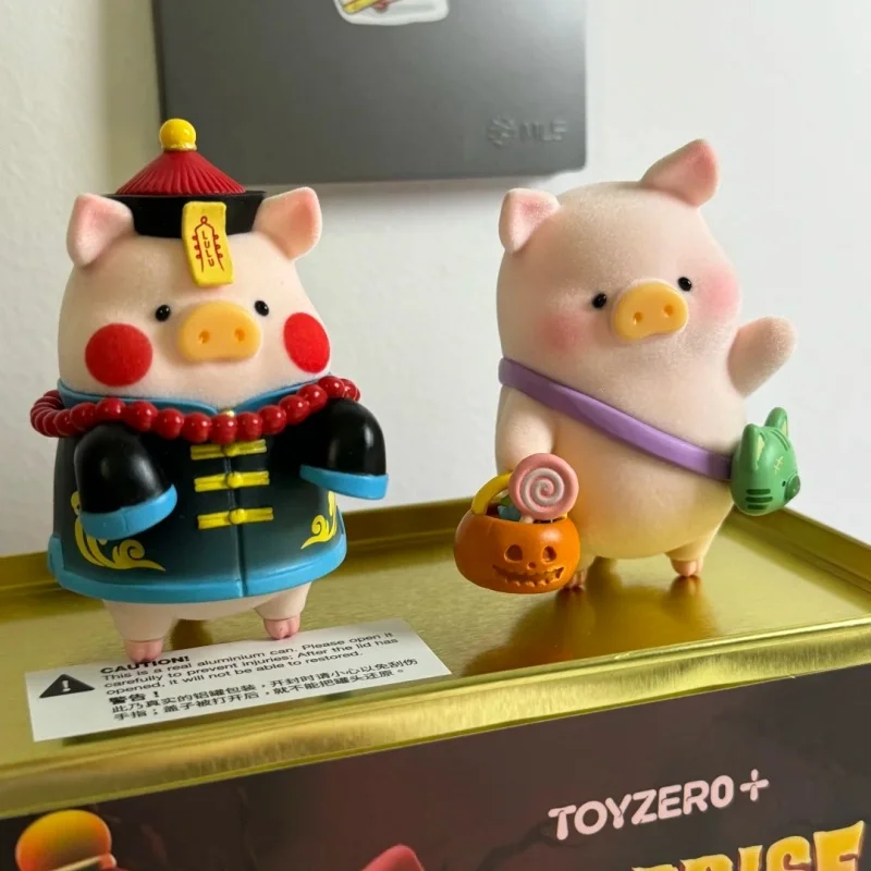 جديد حقيقي لولو الخنزير الكسول أبيض وأسود سلسلة العلود صندوق أعمى سطح المكتب زخرفة تحصيل هدية نموذج هدية #2