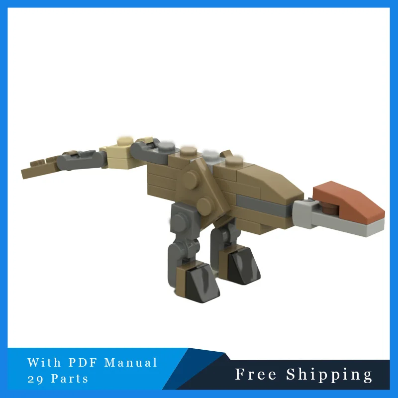 29-delige MOC biologische serie bouwstenen kleine woeste dinosaurusmodel voor kinderen montage doe-het-zelf speelgoed creatieve stenen set cadeau