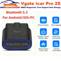 New Vgate iCar Pro 2S ELM327 Bluetooth 5.3 for Android/IOS/PC OBD2 Car Diagnostic Tool elm 327 Upgraded OBD 2 V2.3 Auto Scanner