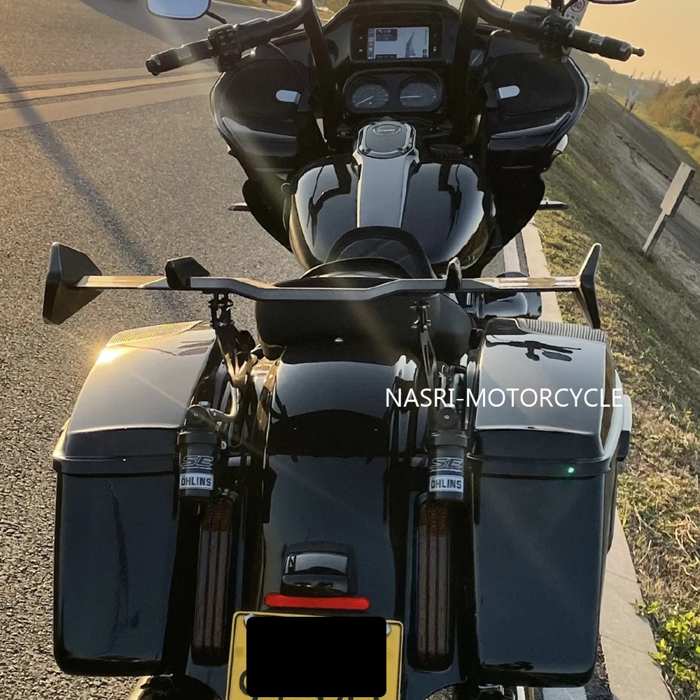 Motorcycle Rear Spoiler Tail Wing Upper Splitter Detachable For Harley Touring CVO Road Glide Street Glide Road King 2015-2024