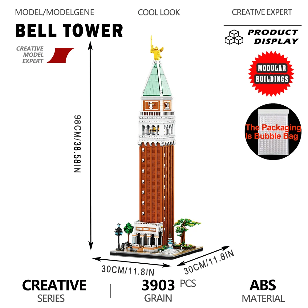 

Конструктор «Башня» в масштабе 1:100, модель городской башни Сент-Кайл, сложный набор для сборки, игрушка, подарок на Рождество для детей