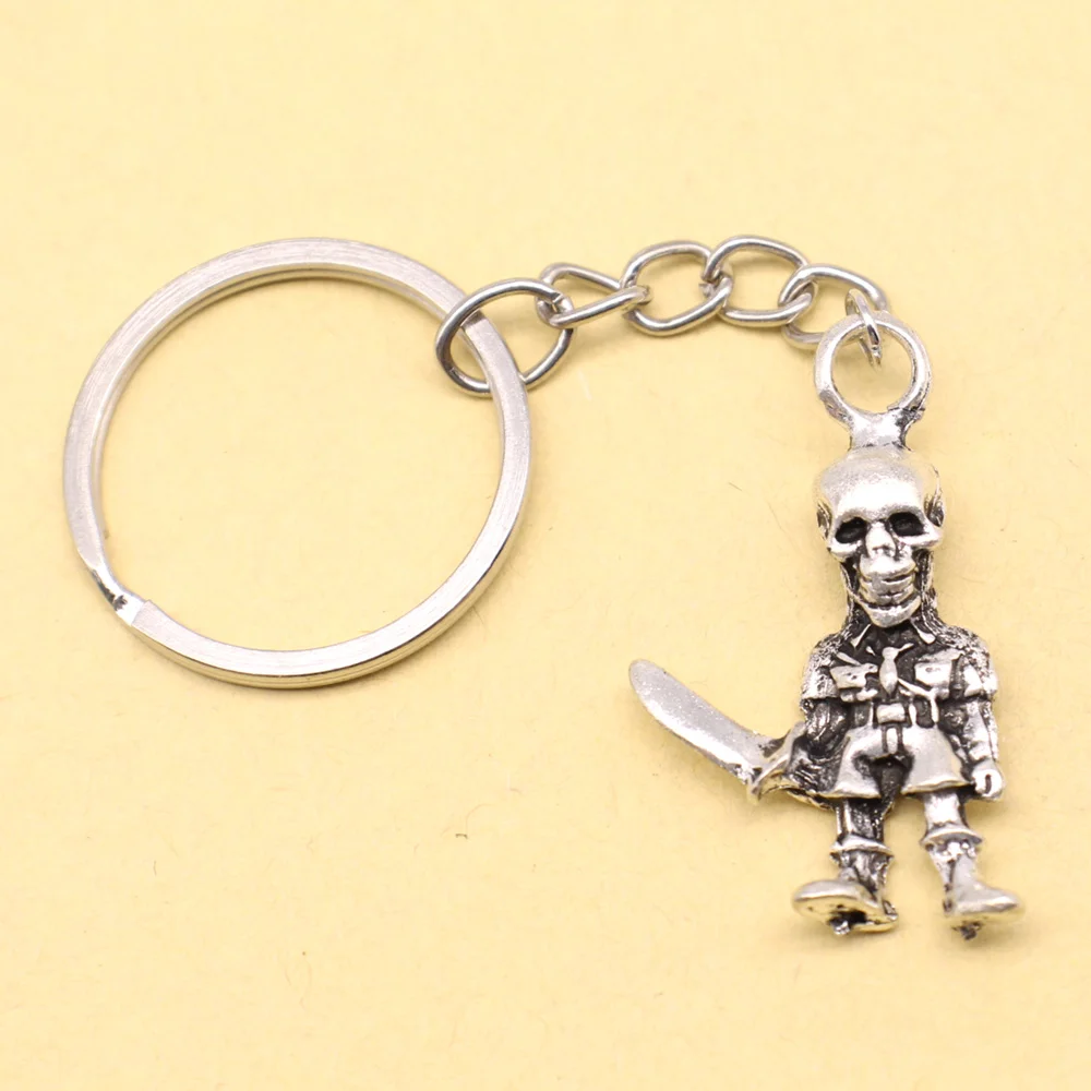 1 Piece Pirate Key Ring Chain Women Jewelry 22x37mm