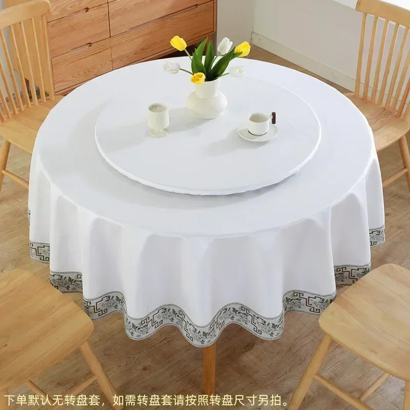 

Pu round tablecloth waterproof, oil-proof, Wash-and-burn Table Mat Restaurant Hotel Tablecloth Luxury gray22