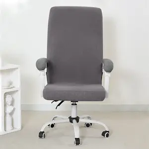 ARMFAVER Waterproof Office Chair Cover with Zipper Stretchable Fit for Swivel Chairs Elastic Slipcover Protector Solid Colors