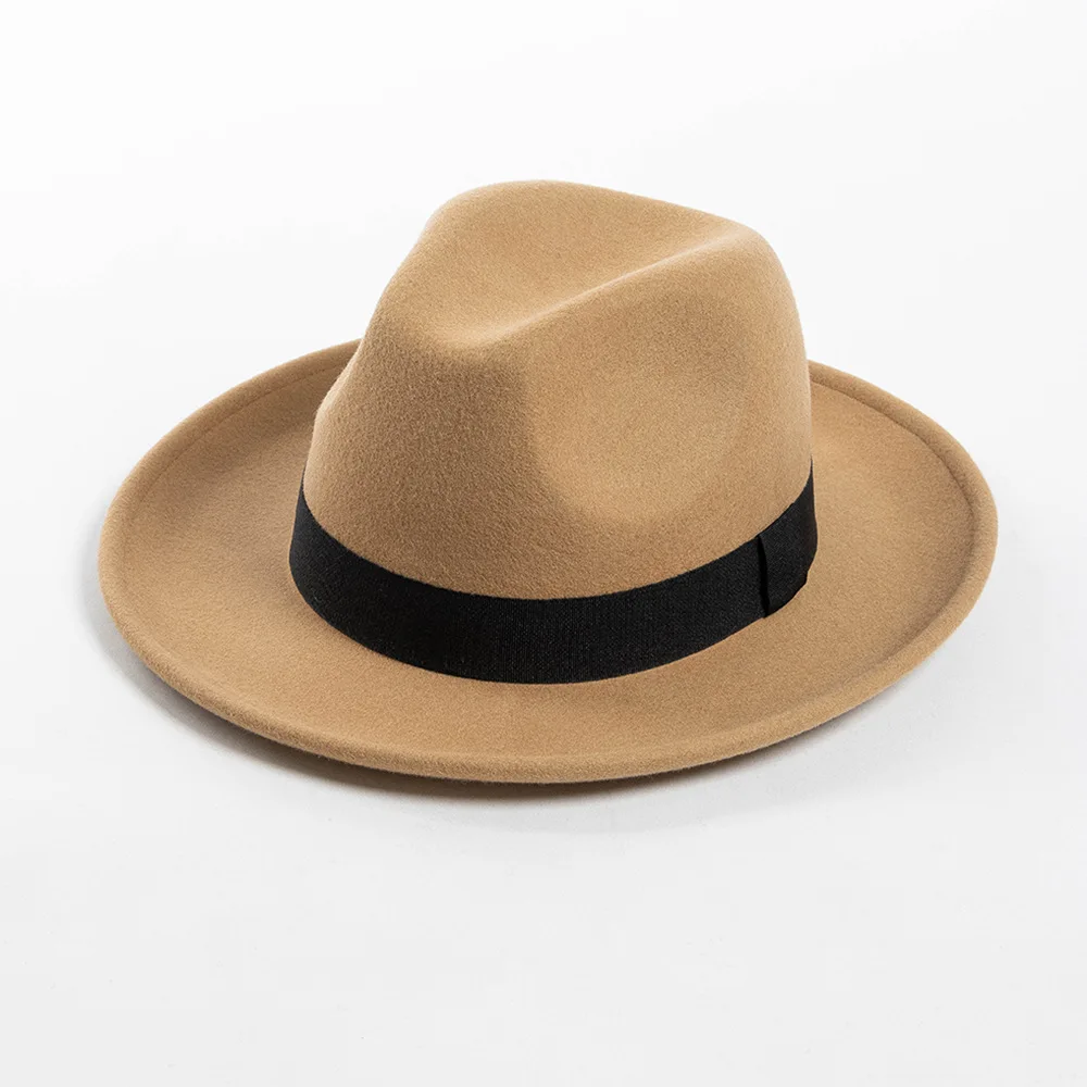 

Лидер продаж, весна, осень, зима, модная повседневная L, большой размер, унисекс, шерстяная джазовая шляпа, уличная теплая фетровая шляпа Fedora