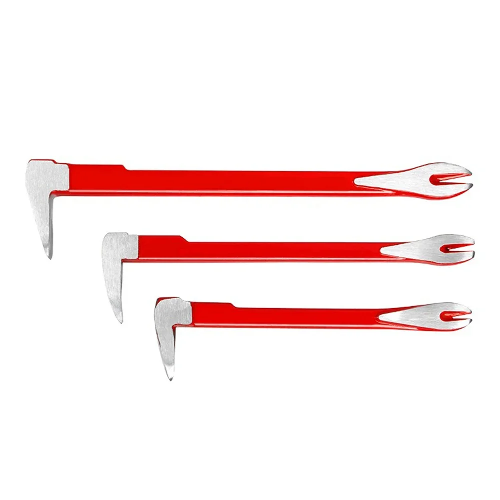 

Nail Removal Pry Bar Tool Set 3PCS with High Visibility Finish for Effective Nail Extraction in Home and Workshop Use