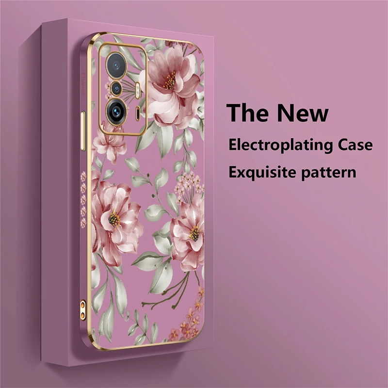 حافظة هاتف مقاومة للصدمات لهاتف Xiaomi Mi 11T 10 Pro 9T 11i 10T 11 Lite 5G NE 11X Pro غطاء ناعم من السيليكون مطلي بالزهور #3