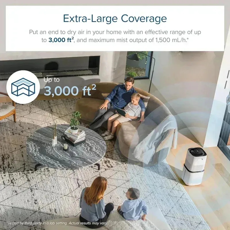 PMD4-LEVOIT Superior 6000S Smart Evaporative Humidifiers for Whole House to 3000ft²,6 Gal,Last 72-Hour,Premium Filter,Dry Mo,