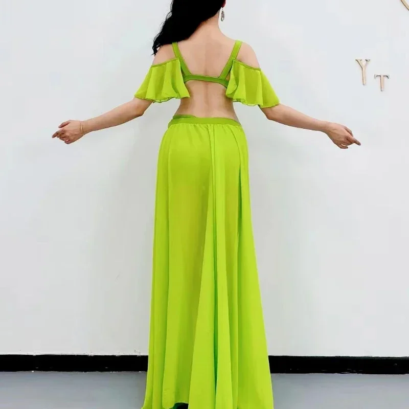 Kompletny zestaw kostiumów do tańca brzucha dla tancerki, profesjonalne kostiumy do tańca brzucha dla kobiet, damskie sukienki do występów