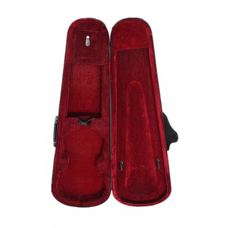 NAOMI Red Violin Case1/8 1/4 1/2 3/4 Size Professional Triangular Shape Violin Hard Case Red Inside Violin Parts Accessories