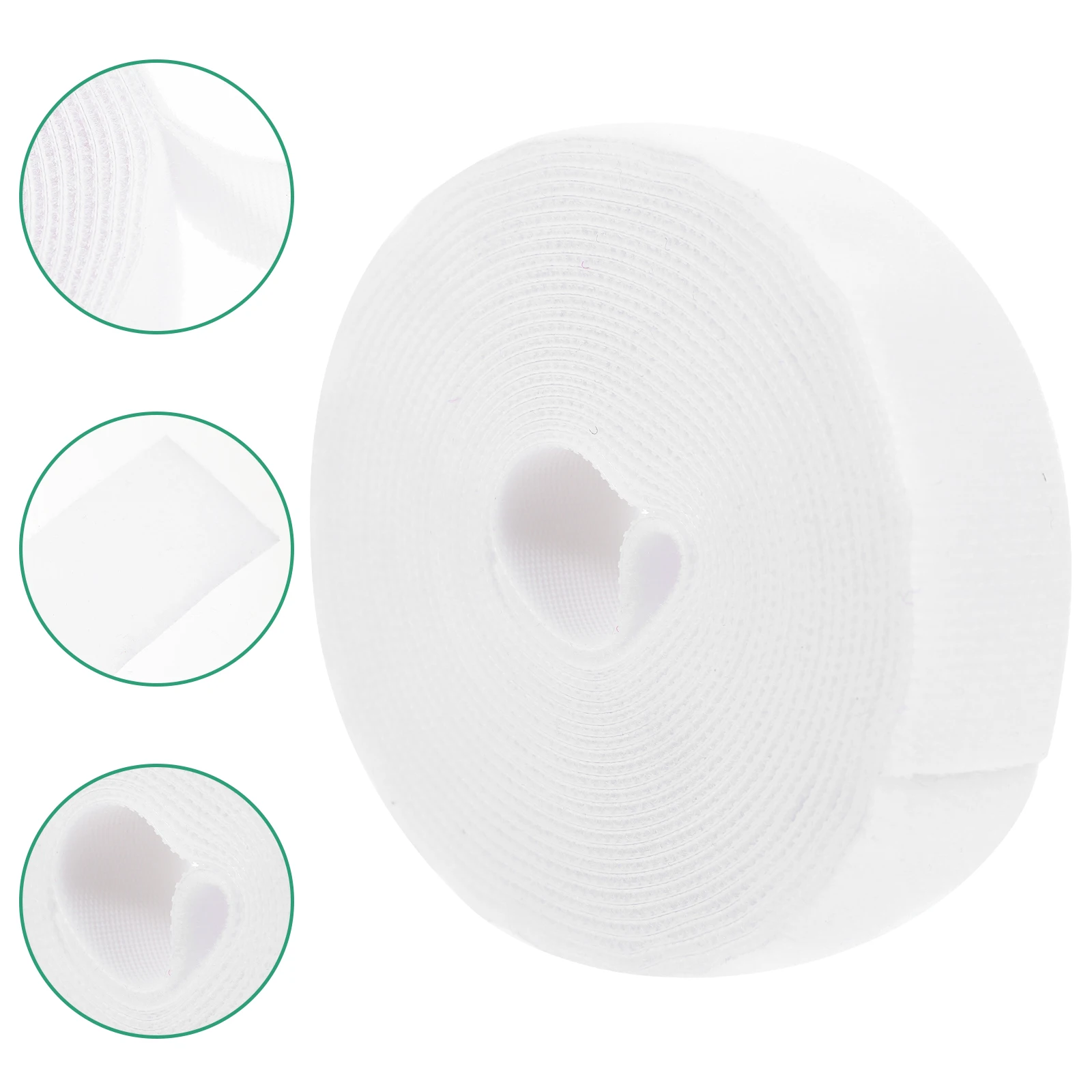

Football Goal Net Belt 5m x 2.5cm White Hook Loop Tape Self Adhesive Reusable Fastening Cable Management Strips Sewing Supplies
