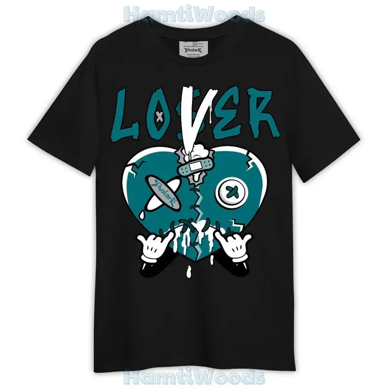 Shirt Streetwear Loser Lover Drip Heart, 4 Oxidized Green T-Shirt, To Match Sneaker Oxidized Green 4s Graphic Tee 1104 NCT