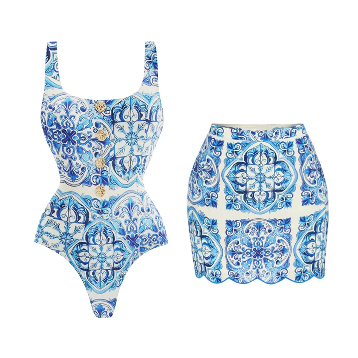2 piezas traje de baño con estampado Retro 2026 Bikini Sexy para mujer traje de baño Push Up traje de baño femenino Bandeau Biquini traje de baño ropa de playa cubrir