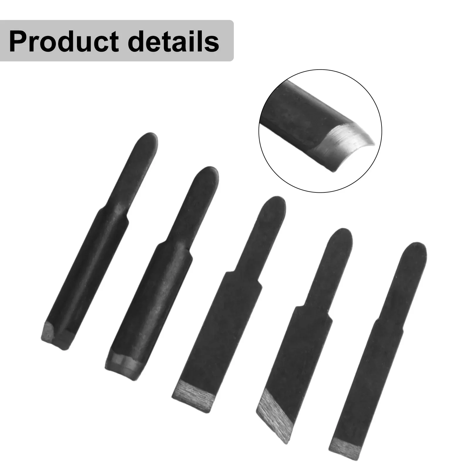 Wood Carving Blades For Chisel Electric Machine Tool, 5pcs Set, High Speed Vibration, Smooth And Detail Oriented Engraving