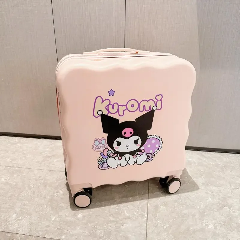 Koper Hello Kitty Tas Perjalanan Kotak Naik Pesawat untuk Anak-anak Tas Perjalanan untuk Wanita Kotak Troli Mini Jarak Pendek dengan Kata Sandi