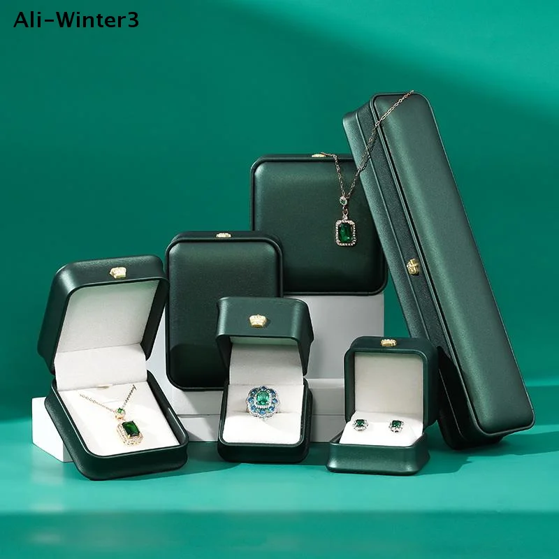 

【WW3】Jewelry Ring Box PU Leather Jewelry Organizer Ring Earring Necklace Pendant Gift Display Box Proposal Engagement Wedding