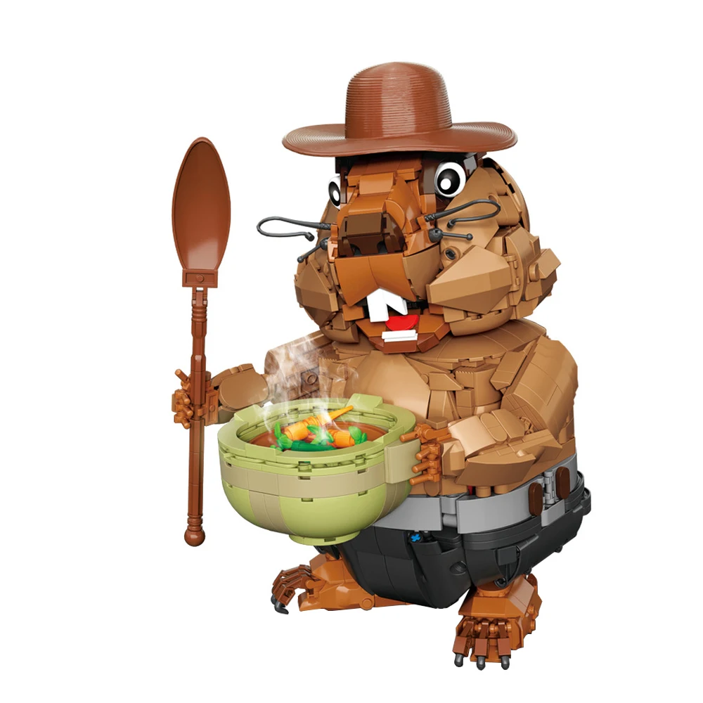 

В НАЛИЧИИ MOC, креативные строительные блоки с животными, сборка кирпичей, модель игрушки для детей, подарочный набор на день рождения