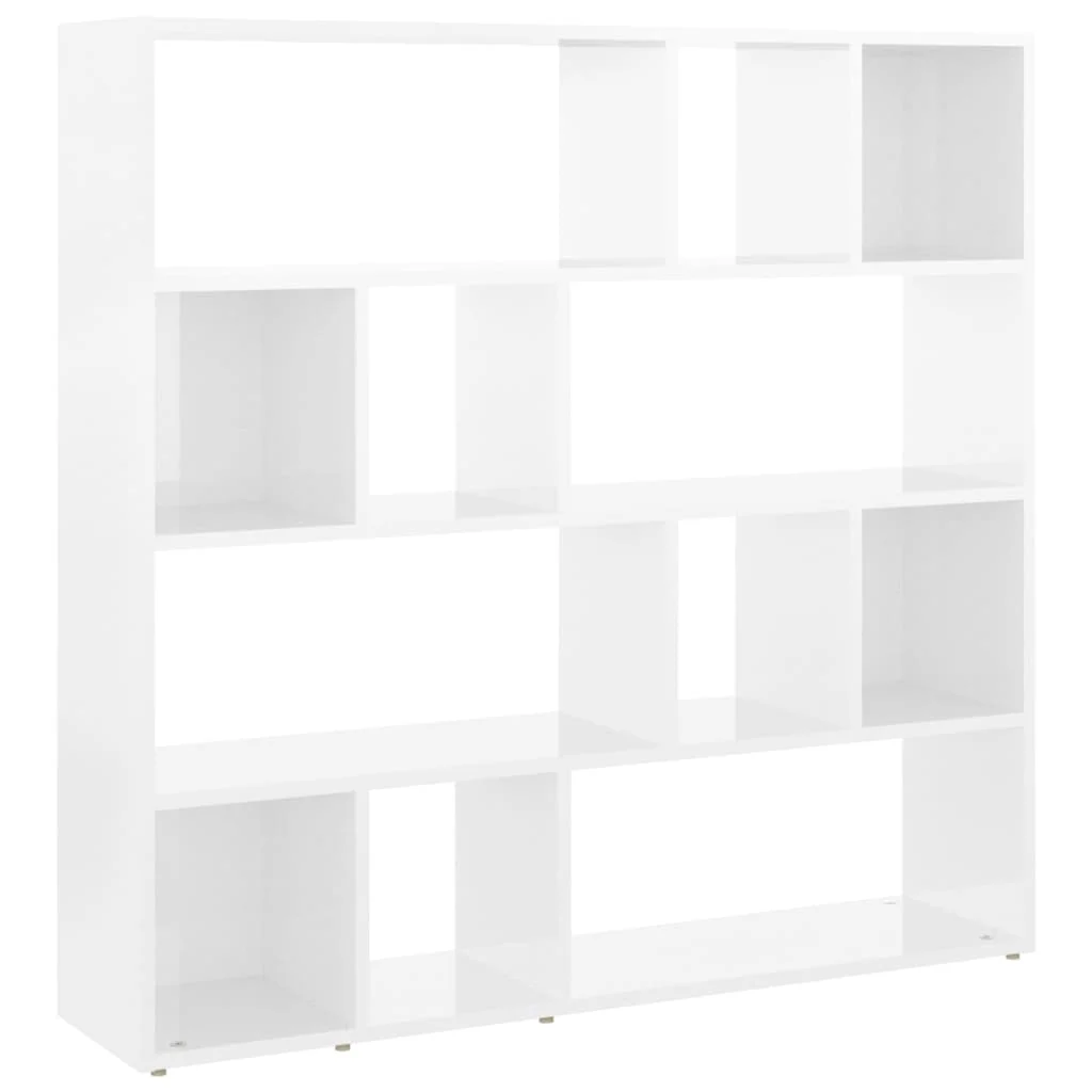 Glossy White Room Library/separator 105x24x102 cm