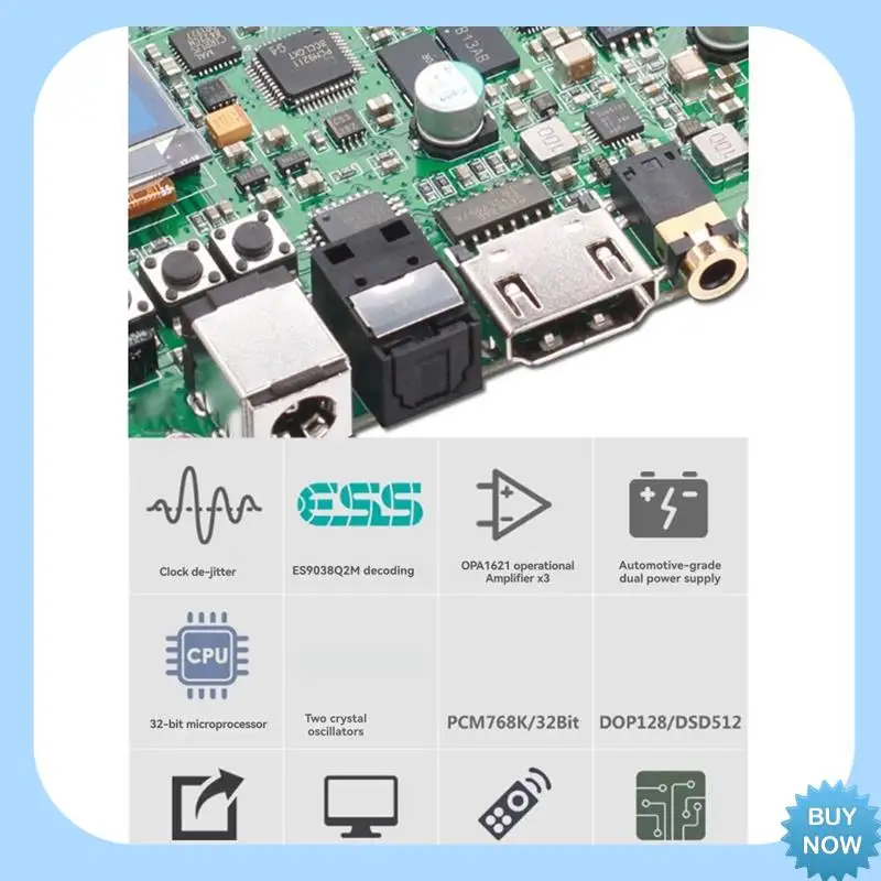 

A47Z для Raspberry Pi Es9038q2m Плата декодера ЦАП Hi-Fi аудио, коаксиальный, волокно, I2S, аналоговый выход поддерживает 768K 32 бит, DSD512