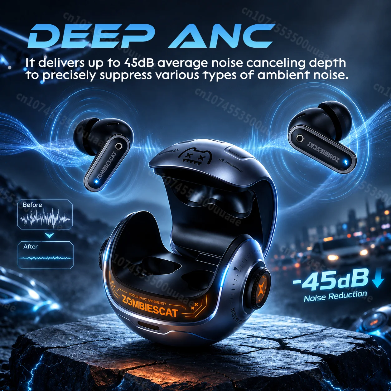 ゾンビキャットB26アーマーANCノイズキャンセリングイヤホ - Earbuds Anc Wireless のレビューと価格