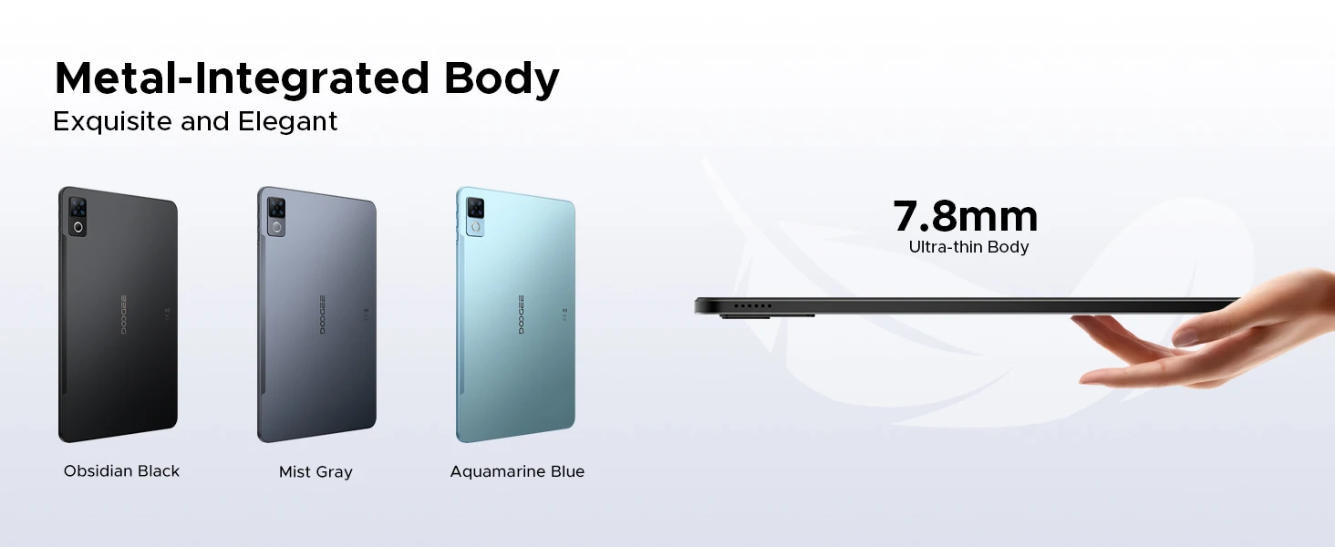 DOOGEE U12 Tablet PC Android 16 12'' S Display 24GB RAM (6GB+18GB) 128GB 9000mAh Battery UNISOC T7255 Widevine L1 Dual Dpeakers