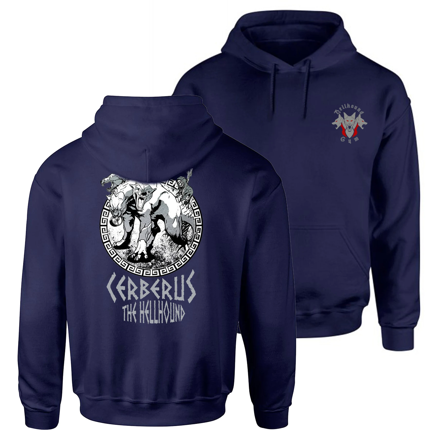 Cerberus The Hellhound Gym Fitness Muscle Training Pullover Hoodie New 100% Cotton Casual Mens Sweatshirts Fashion Streetwear