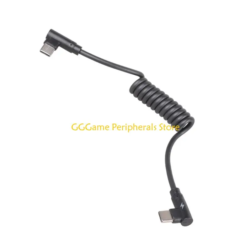 

U55B Flexible Spiraling Type C Cable Wire 19cm To 55cm Extendable 40W Power Delivery And 480Mbps Data Transfer For Mobile