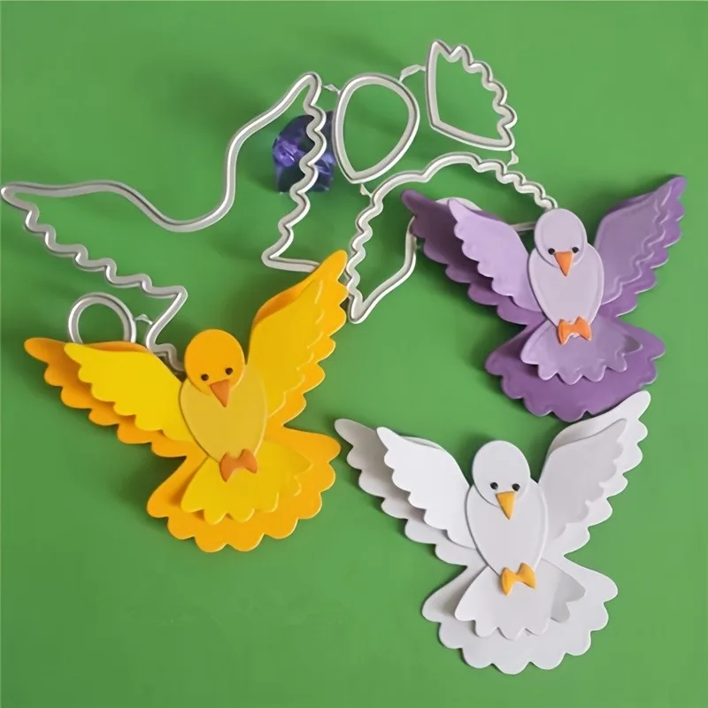 1 troquel de corte de pájaros de metal. |   Plantilla de corte de tarjetas de troquel artesanal para álbum de fotos de papel de álbum de recortes DIY