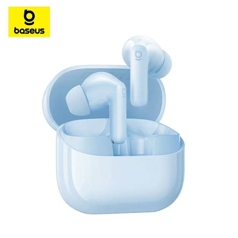 

Baseus Bass BP1 NC Earphones Wireless Bluetooth 6.0 Earbuds TWS Hybrid Active Noise Cancelling Headphones 4 Mic ENC 41H Playtime