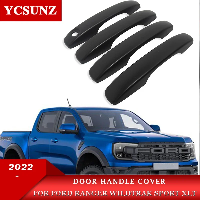 

ABS Door handle cover Car Accessories For Ford Ranger wildtrak Sport T9 2022 2023 XLT XLS/ XL raptor Double cabin YCSUNZ