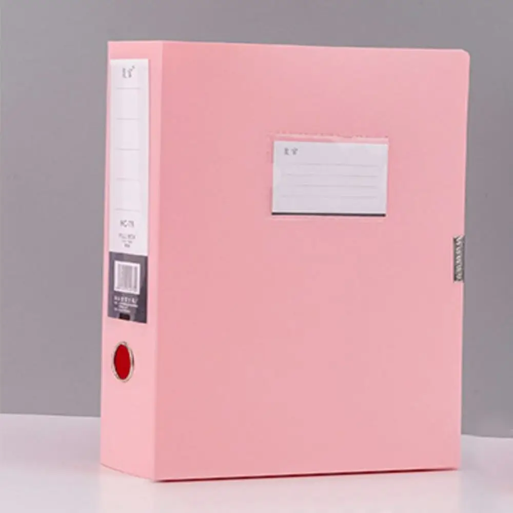 Multifunctional A4 File Organizer Box Morandi Color Thickened File Paper Organizer PP Plastic Dustproof Document Case