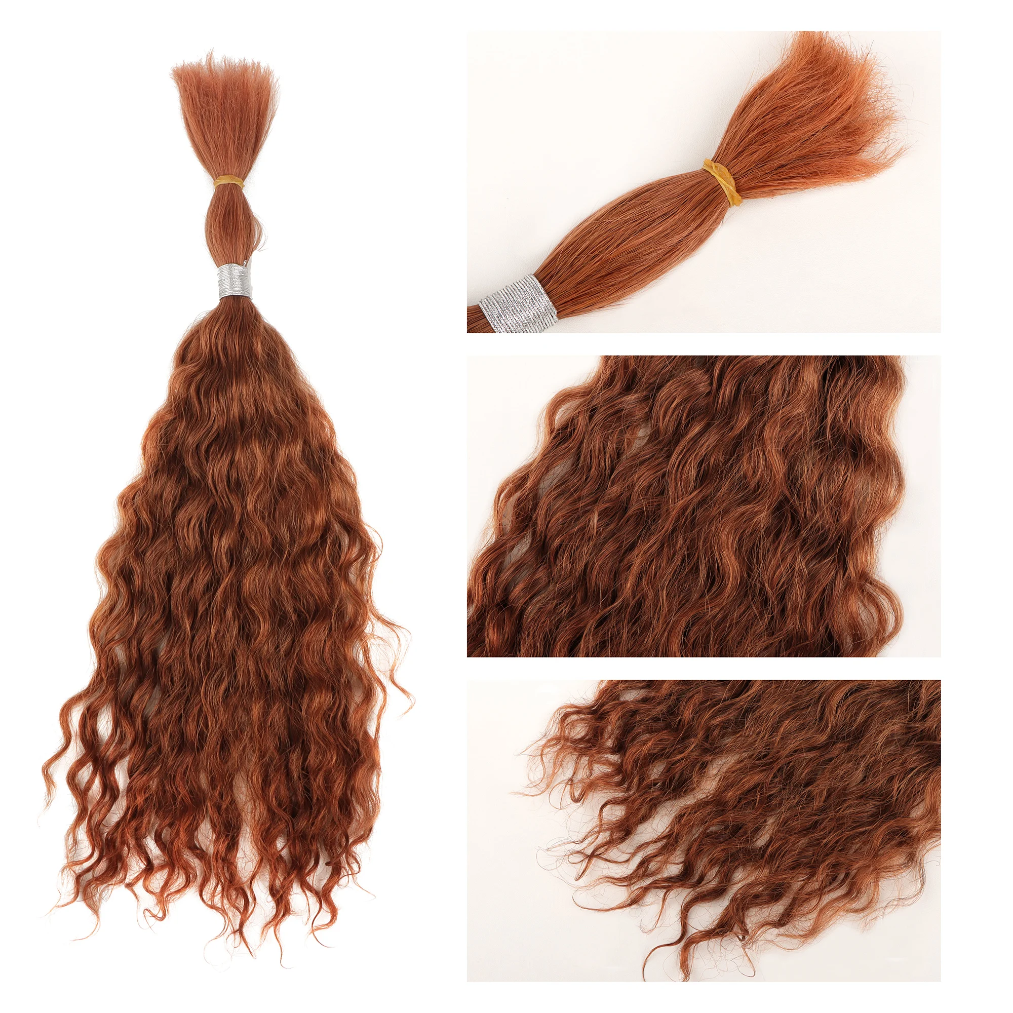 Wet And Wavy Human Hair Braiding Hair Bundles Locks Hair Extensions tissage humain hair For Braiding Box Crochet Braids