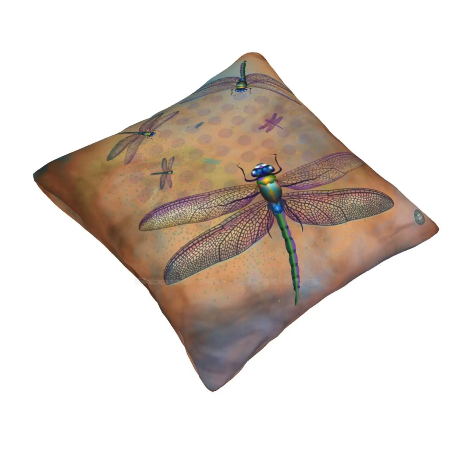 Dragonflies Dance Fashion Sofa Throw Pillow Cover Pillowcase Dragonflie Art Animals Bugs Dance Dancing Nature Conservation