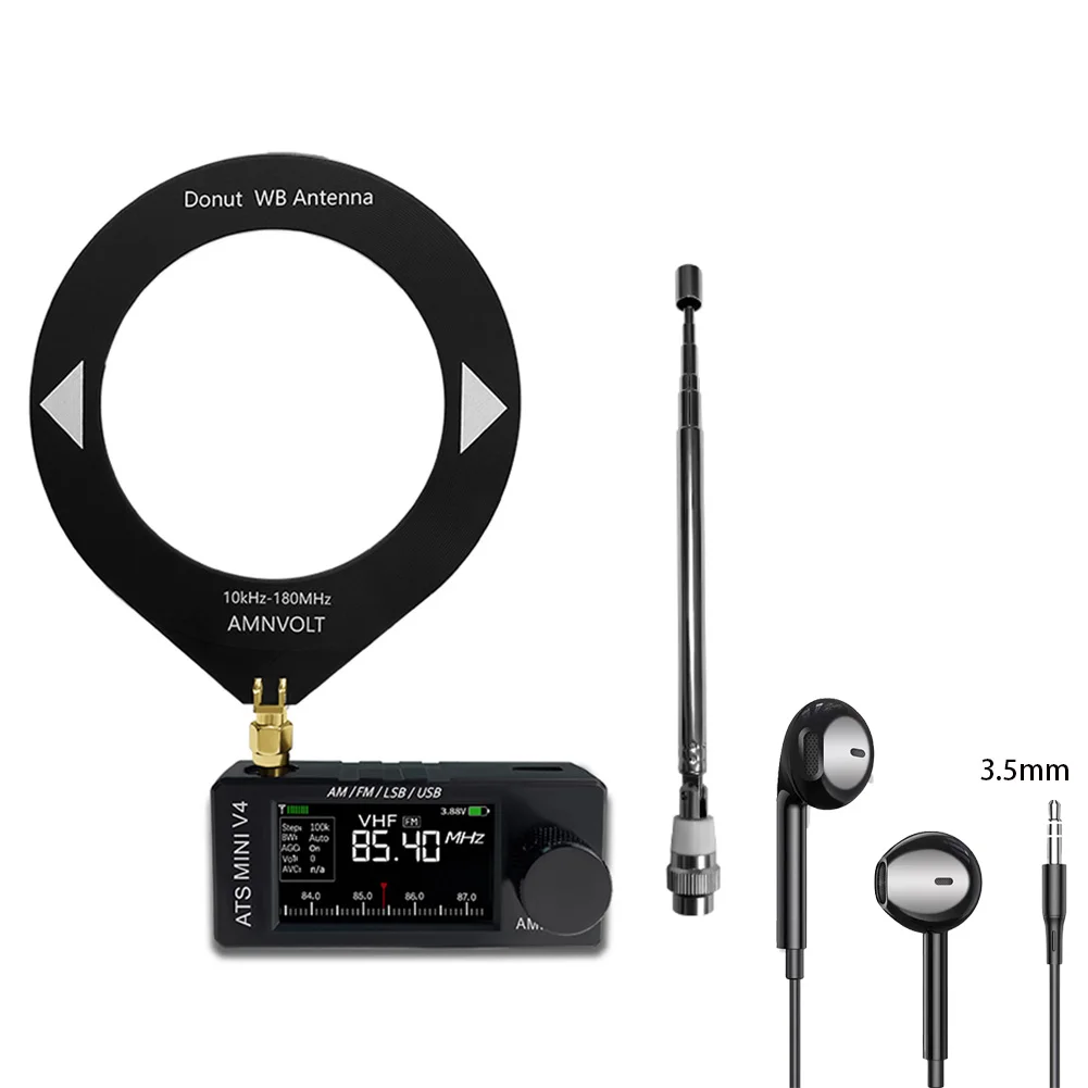 

For AMNVOLT V4 ATS-MINI-SI4732 Radio ALL Band-DSP Radio FM AM/SSB LSB USB Receiver, Built-in Hi-Z Headphone Amplifiers Circuit
