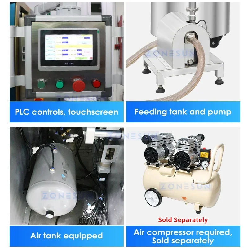 ZONESUN VFFS Liquid Bagger Monoblock Saus Panas Cuka Sirup Bumbu Kemasan Sachet Mesin Pengisian dan Penyegel ZS-FSMP8