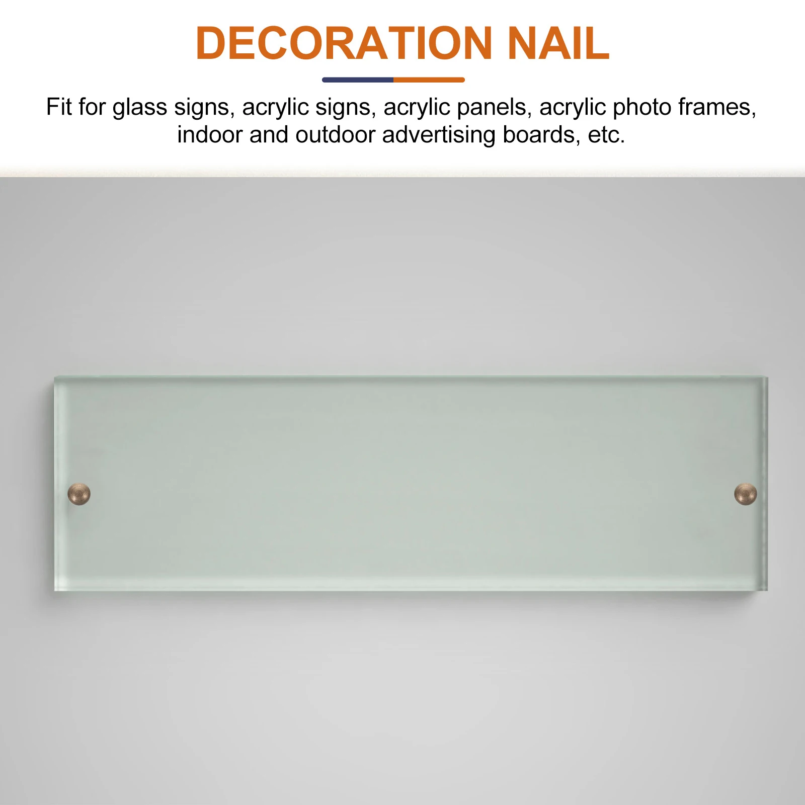 

1 set Decorative Cap Screws 9mm Self Tapping Solid Copper Durable Easy Install Mirror Hardware Furniture Accessories
