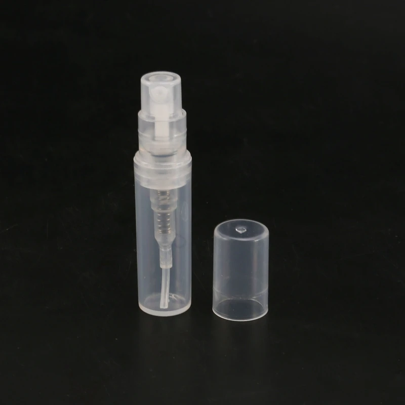 300 szt. Przezroczysty atomizer 2 ml plastikowa butelka w sprayu jednorazowe perfumy pusta butelka na próbki na imprezę podróżniczą