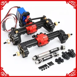 RCAWD TRX4M Portal Axles assembly + transmission shaft +Servo for TRX4M TRX4-M 1/18 RC Crawler Car Upgrades Parts