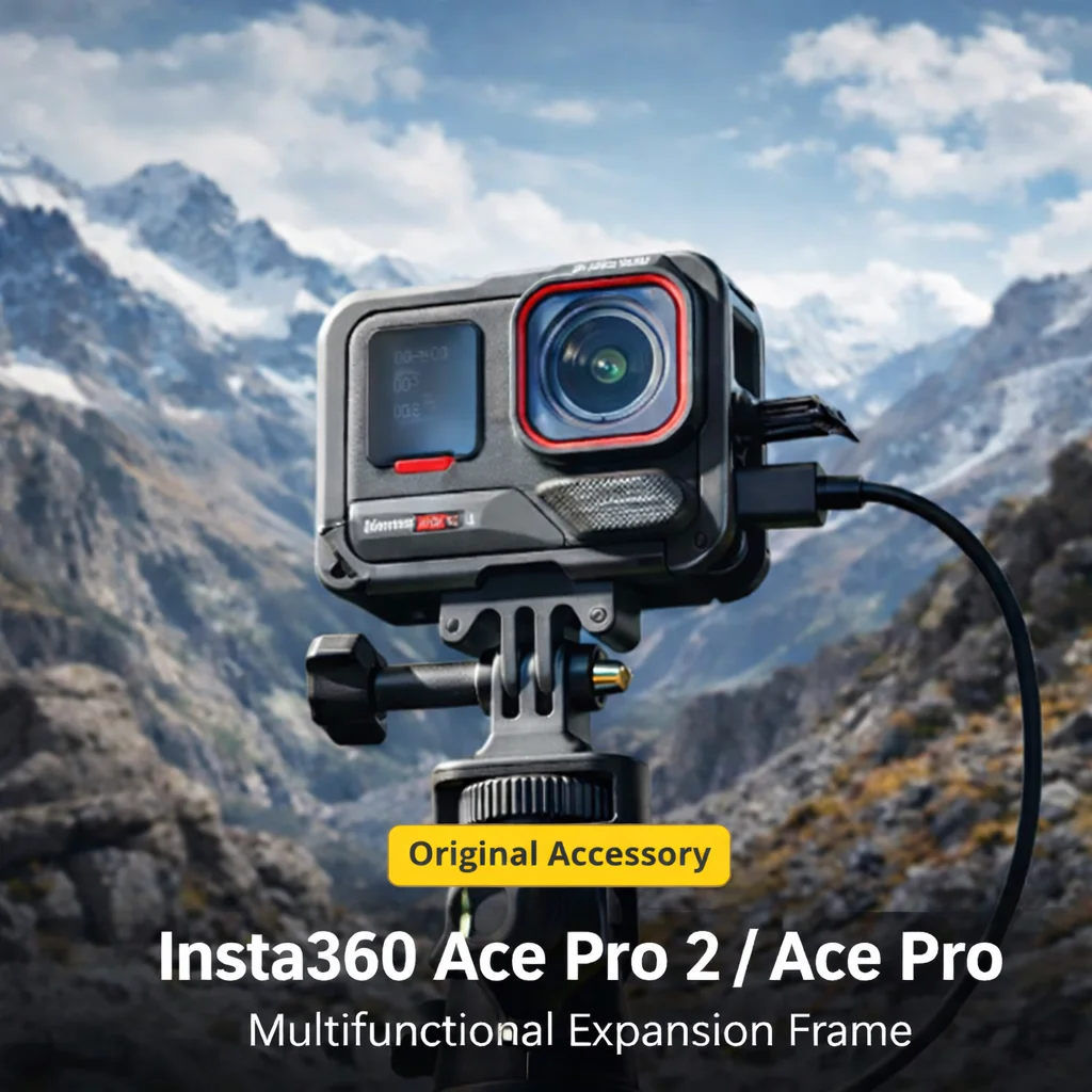 

Металлическая расширительная рамка Insta360 Ace Pro 2 / Ace Pro с двойным креплением Cold Shoe, быстрым креплением, полной защитой корпуса, оригинальный аксессуар