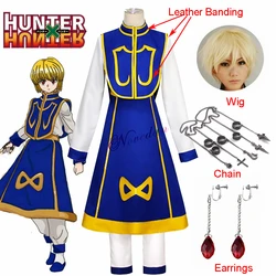 Anime Manga Hunter x Hunter Cosplay Costume Kurapika Chain Rings Earring Shirt Wig Halloween Christmas Party Suit Outfit Uniform