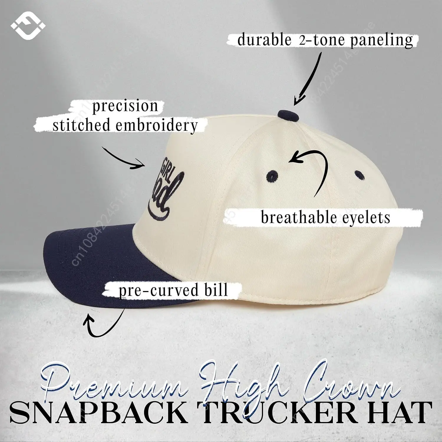 قبعة قماشية كلاسيكية غير تقليدية من Junque - قبعة قابلة للتعديل بلونين للرجال والنساء - ضعها على بلدي، رعاة البقر، فتاة أبي، مضحكة